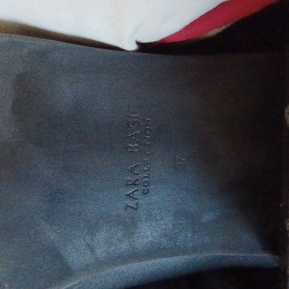 Zara Basic Collection Black Leather Pull Tab Moto… - image 7